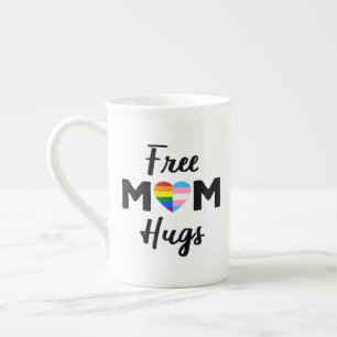 Tasse En Porcelaine Free Mom Hugs II - Arc-en-ciel Fierté Gay Trans