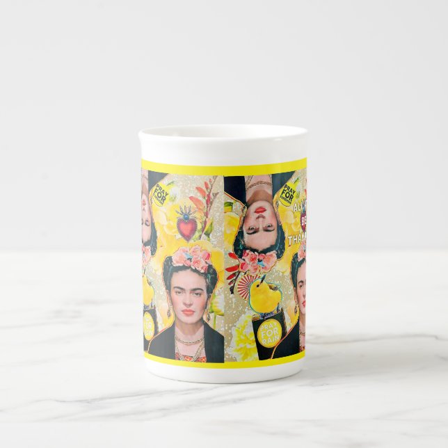 Tasse En Porcelaine Frida K pour commencer votre journée (Devant)