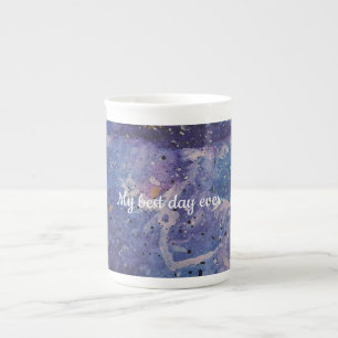 Tasse En Porcelaine Galerie Cosmique Aquarelle Abstraite Personnalisée
