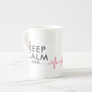 Tasse En Porcelaine GARDEZ LE CALME ET...ATTENDEZ ! PAS CE CALME ! Méd