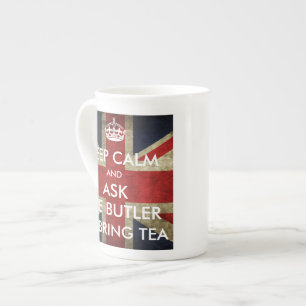 Tasse En Porcelaine Gardez le calme pour demander au maître d'hôtel