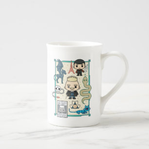 Tasse En Porcelaine GELLERT GRINDELWALD™ et dessin sur os