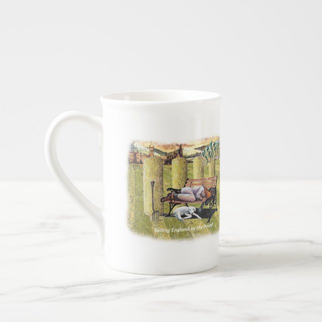 Tasse En Porcelaine Genèse vendant l'Angleterre par livre (Gauche)
