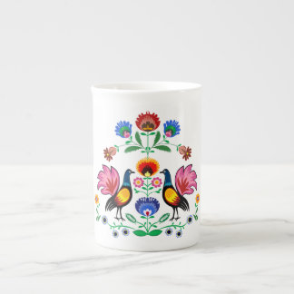 Tasse En Porcelaine Gens polonais avec floral décoratif et des jeunes