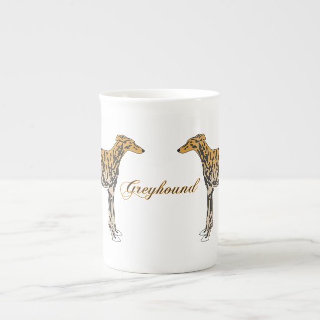 Tasse En Porcelaine Greyhound Red Brindle (Devant)