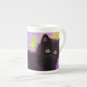 Tasse En Porcelaine Gustav Klimt Black Kitten