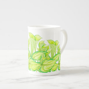 Tasse En Porcelaine 'Harmonie en vert' sur une grosse boue chinoise