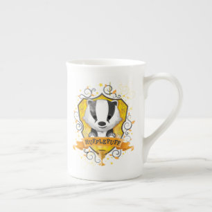 Tasse En Porcelaine Harry Potter   Charme HUFFLEPUFF™ Crest