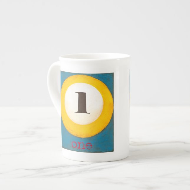 Tasse En Porcelaine Haut de la page Tableau de la balle de la piscine  (Devant gauche)