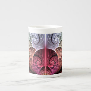 Tasse En Porcelaine Heartbeat, Abstrait surreal Imaginaire Fractal Art