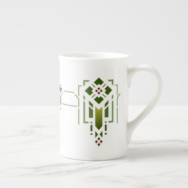 Tasse En Porcelaine Helen Foster "Prairie Frieze" Motif au crayon (Droite)
