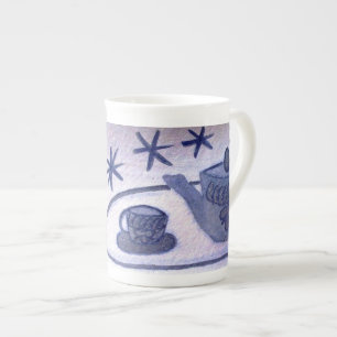 Tasse En Porcelaine ...heure du thé....art de Jutta Gabriel...