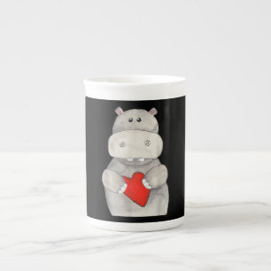 Tasse En Porcelaine Hippopotame de l'Hippopotame  Love Hippo