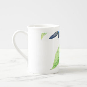 Tasse En Porcelaine Humingbird Et Hybiscus