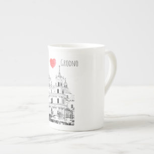 Tasse En Porcelaine I Love Grodno Belarus Architecture Croquis 