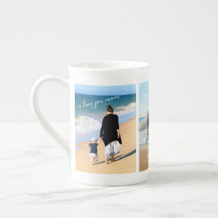 Tasse En Porcelaine I Love My Family - Custom Photo Collage and Text