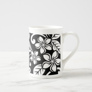 TASSE EN PORCELAINE ÎLE PLUMERIA (NOIR)