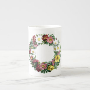 Tasse En Porcelaine Illustrations des plantes vintages