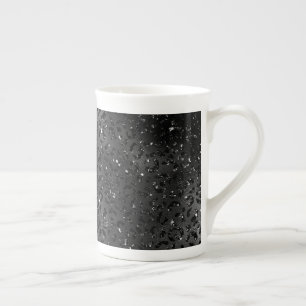 Tasse En Porcelaine Impression de peau de léopard guépard noir animal