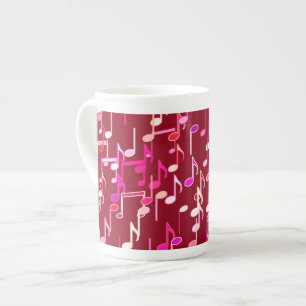 Tasse En Porcelaine Impression musicale - bordeaux, multi