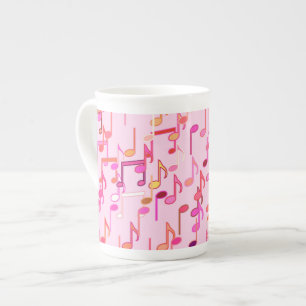 Tasse En Porcelaine Impression musicale - rose, multi