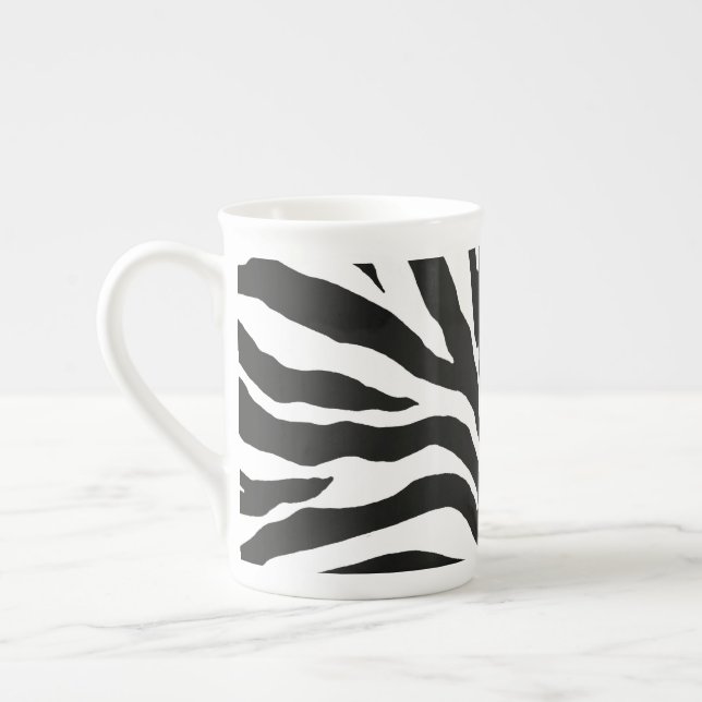 Tasse En Porcelaine Impression Zebra (Gauche)