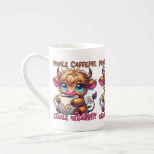 Tasse En Porcelaine Inhaler la caféine, expirer la négativité 