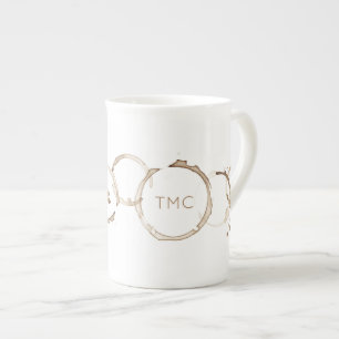 Tasse En Porcelaine INITIALES DES Bagues de CAFÉ Artiste Matin Amusant