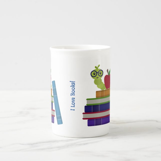 Tasse En Porcelaine J'aime la musique des livres (Devant)