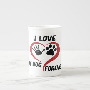 Tasse En Porcelaine J'aime mon chien jeter l'oreiller