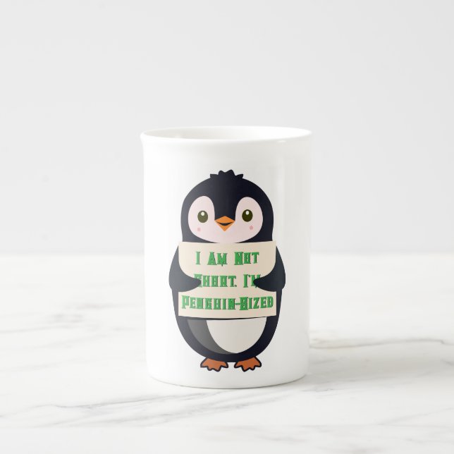 Tasse En Porcelaine Je ne suis pas petit, je suis de la taille d'un pi (Devant)