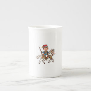 Tasse En Porcelaine Joli cavalier Tbourida marocain Kawaii culturel St