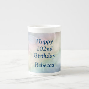 Tasse En Porcelaine Joli Pastel 102ème Anniversaire design