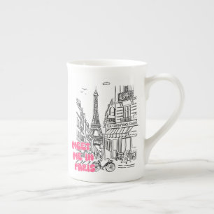 Tasse En Porcelaine Joli Rendez-vous à Paris – Café français & Tour Ei