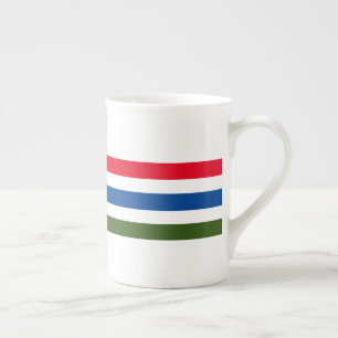 Tasse En Porcelaine Jolie bande rouge bleu vert sur Arrière - plan bla