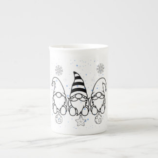 Tasse En Porcelaine Jolies lutins de Noël. Déco de fête.