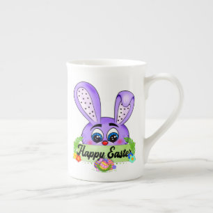Tasse En Porcelaine Joyeux jour de Pâques, mignonette oreilles Bunny K