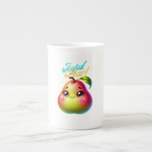 Tasse En Porcelaine Joyeux Noël Pear Design pour les cadeaux de vacanc