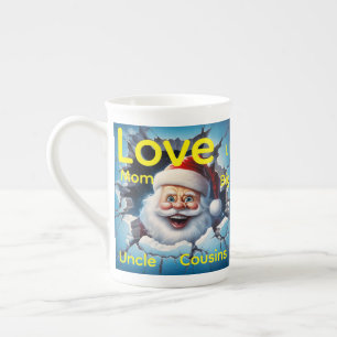 Tasse En Porcelaine Joyeux Noël Père Noël Famille Amour Amis