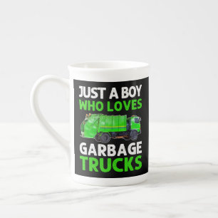 Tasse En Porcelaine Just Boy Who Loves Garbage Trucks