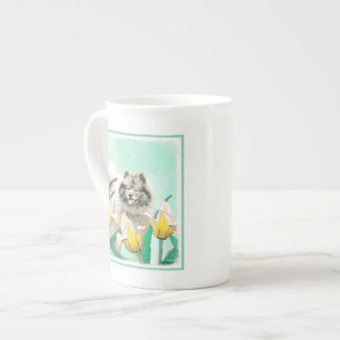 Tasse En Porcelaine Keeshony in Tulips Peinture mignonne Original Chie
