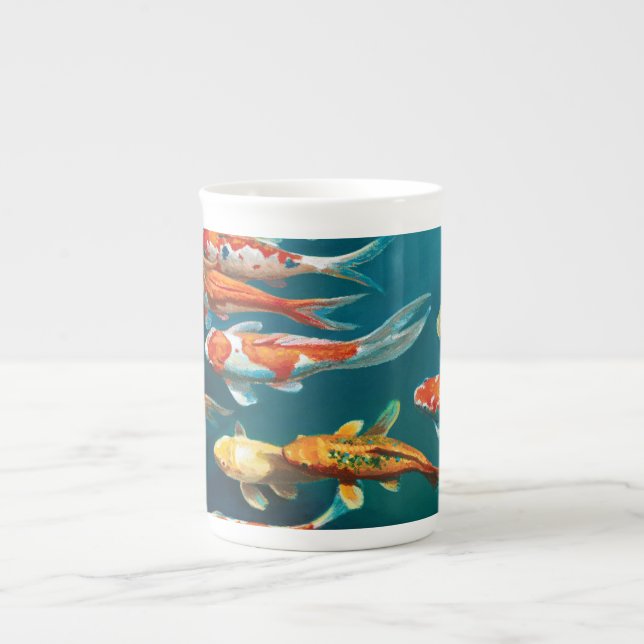 Tasse En Porcelaine Koi Ballet - (Devant)