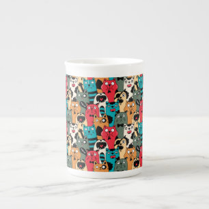 Tasse En Porcelaine La foule de chats