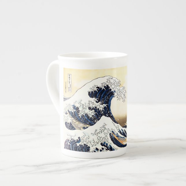 Tasse En Porcelaine La grande vague outre de Kanagawa (Devant gauche)