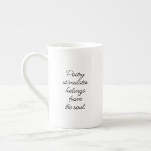 Tasse En Porcelaine La poésie stimule la musique de spécialité
