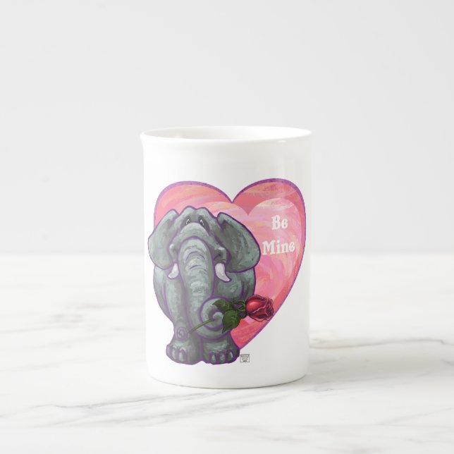 Tasse En Porcelaine La Saint-Valentin des éléphants (Devant)