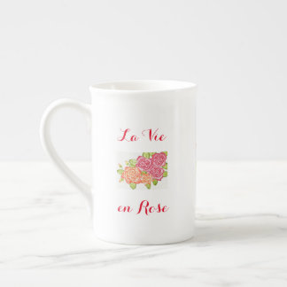 Tasse En Porcelaine La Vie en Rose ボーンチャイナマグカップ