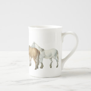 Tasse En Porcelaine L'amitié du cheval a votre dos Vintage équestre