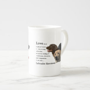 Tasse En Porcelaine L'amour est des cadeaux de labrador retriever