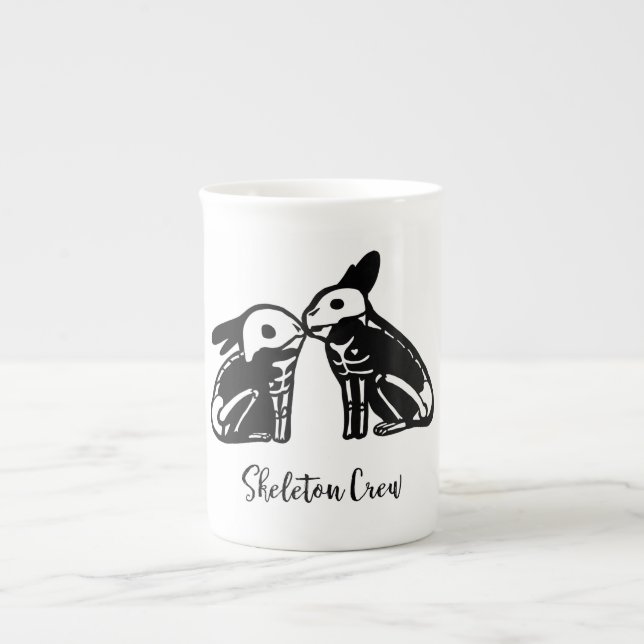 Tasse En Porcelaine Lapins d'équipage squelettique (Devant)